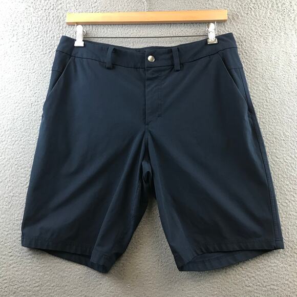Lululemon Commission Shorts Slim Size 34 Blue Warpstreme  chino - Picture 1 of 8